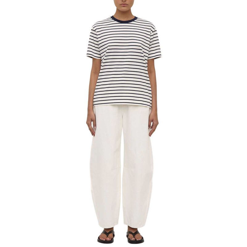 Assembly Label Leony Stripe Tee True Navy Antique White image number 0